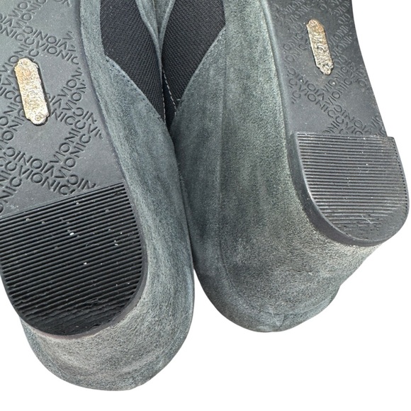 Vionic Elevated Stanton Suede Orthotic Wedge Boot Slate Grey Women's US 8 Nice - Picture 13 of 16
